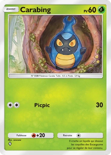 Carte Pokémon Carabing de l'extension Domination Céleste