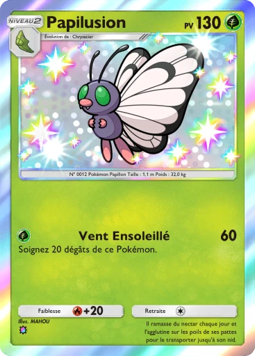 Carte Pokémon Papilusion de l'extension Jours Heureux