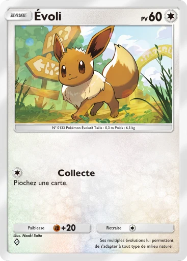 Carte Pokémon Évoli de l'extension La Clairière d'Évoli