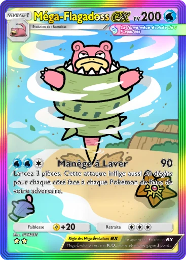 Carte Pokémon Méga-Flagadoss-ex de l'extension Méga-Rayonnement