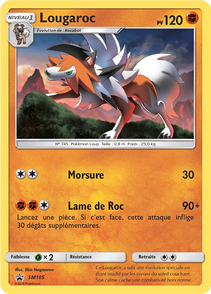 Carte Pokémon Lougaroc de l'extension Promo SM
