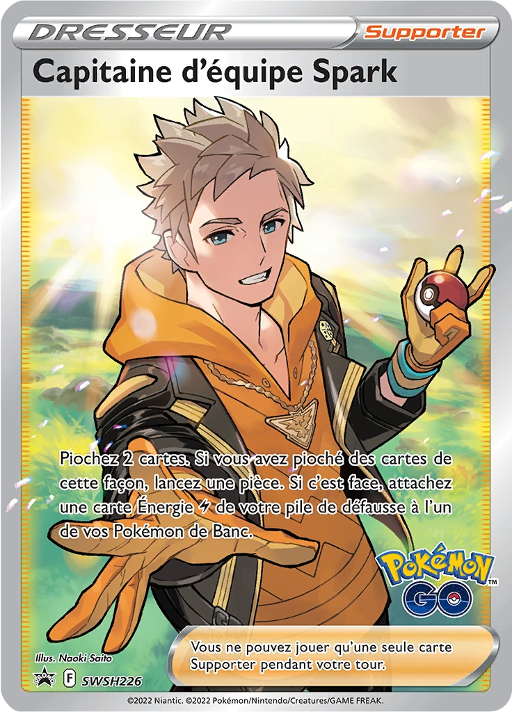 Carte Pokémon Capitaine d'équipe Spark de l'extension Promo SWSH