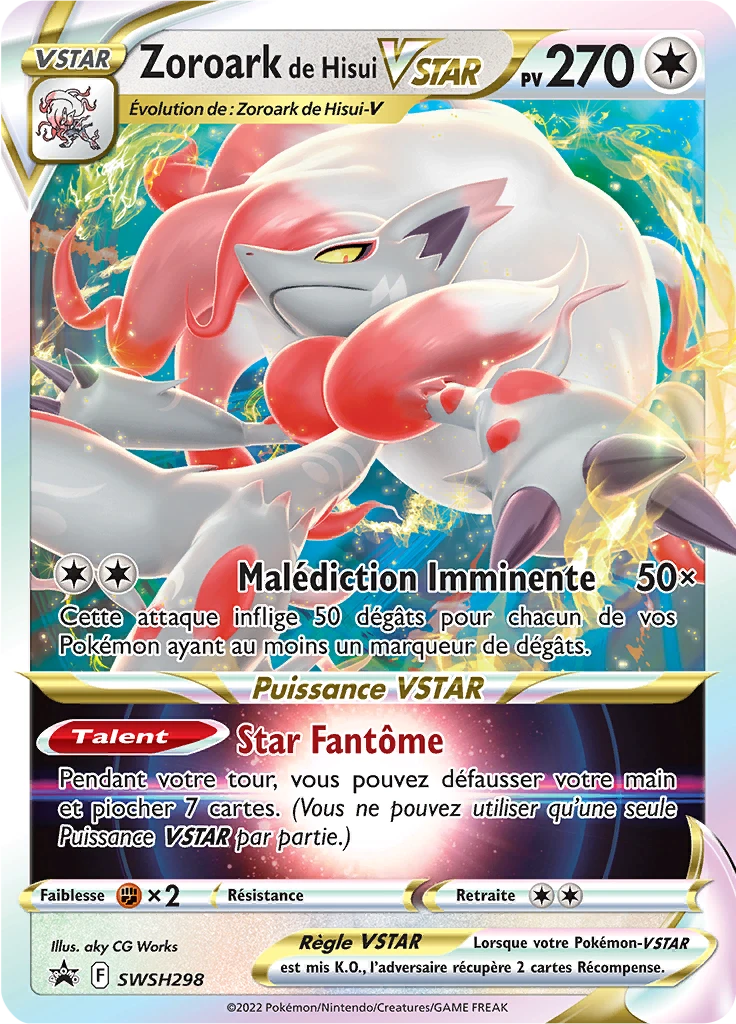 Carte Pokémon Zoroark de Hisui VSTAR de l'extension Promo SWSH