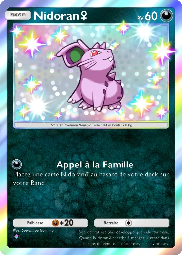 Carte Pokémon Nidoran♀ de l'extension Sagesse entre Ciel et Mer