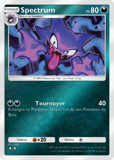 Carte Pokémon Spectrum de l'extension Booster de Luxe Méga