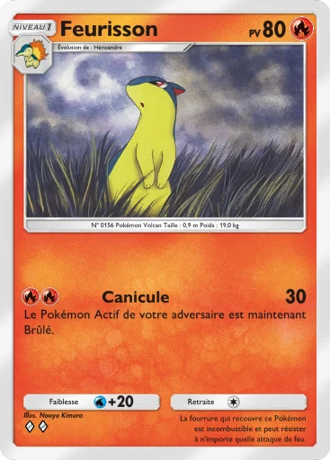 Carte Pokémon Feurisson de l'extension Booster de Luxe Méga