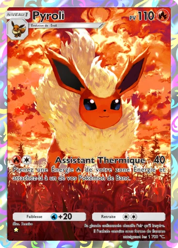 Carte Pokémon Pyroli de l'extension La Clairière d'Évoli
