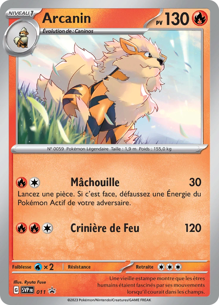 Carte Pokémon Arcanin de l'extension SVP Black Star Promos