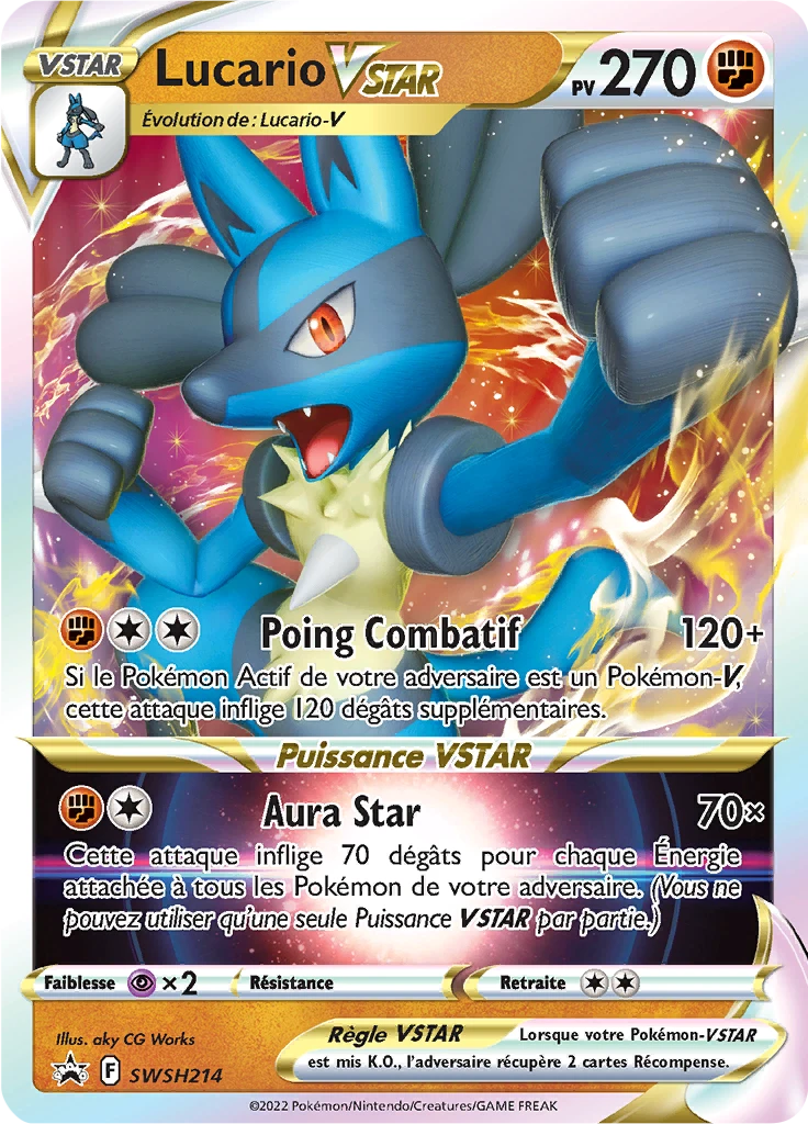 Carte Pokémon Lucario VSTAR de l'extension Promo SWSH