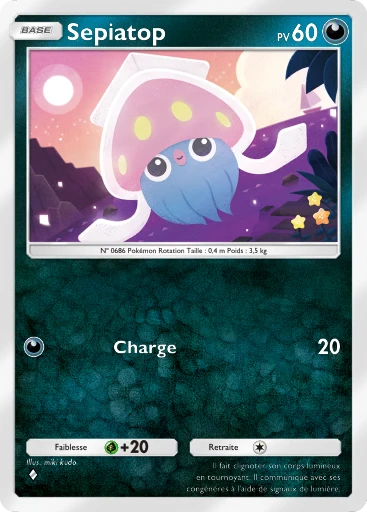 Carte Pokémon Sepiatop de l'extension Source Secrète