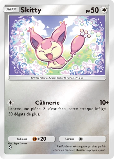 Carte Pokémon Skitty de l'extension Booster de Luxe Méga