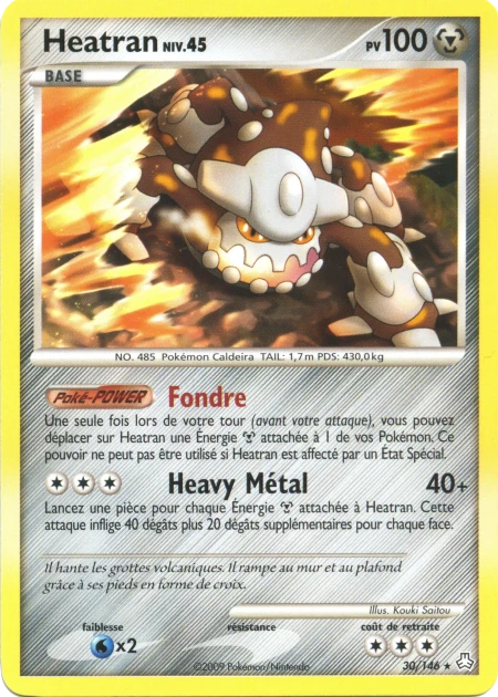 Carte Pokémon Heatran de l'extension Éveil des Légendes