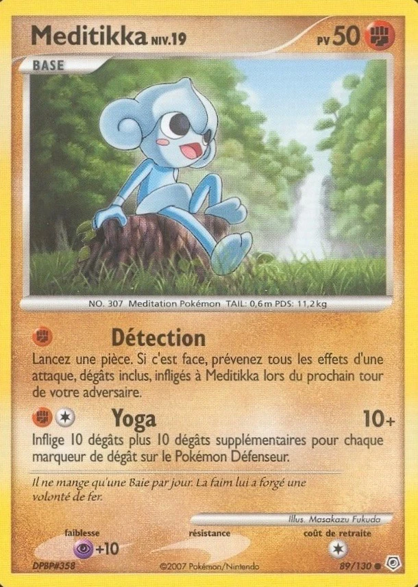 Carte Pokémon Méditikka de l'extension Diamant & Perle