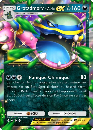 Carte Pokémon Grotadmorv d'Alola-ex de l'extension Booster de Luxe ex