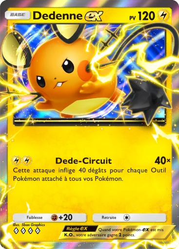 Carte Pokémon Dedenne-ex de l'extension Jours Heureux