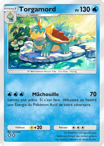 Carte Pokémon Torgamord de l'extension L'Île Fabuleuse