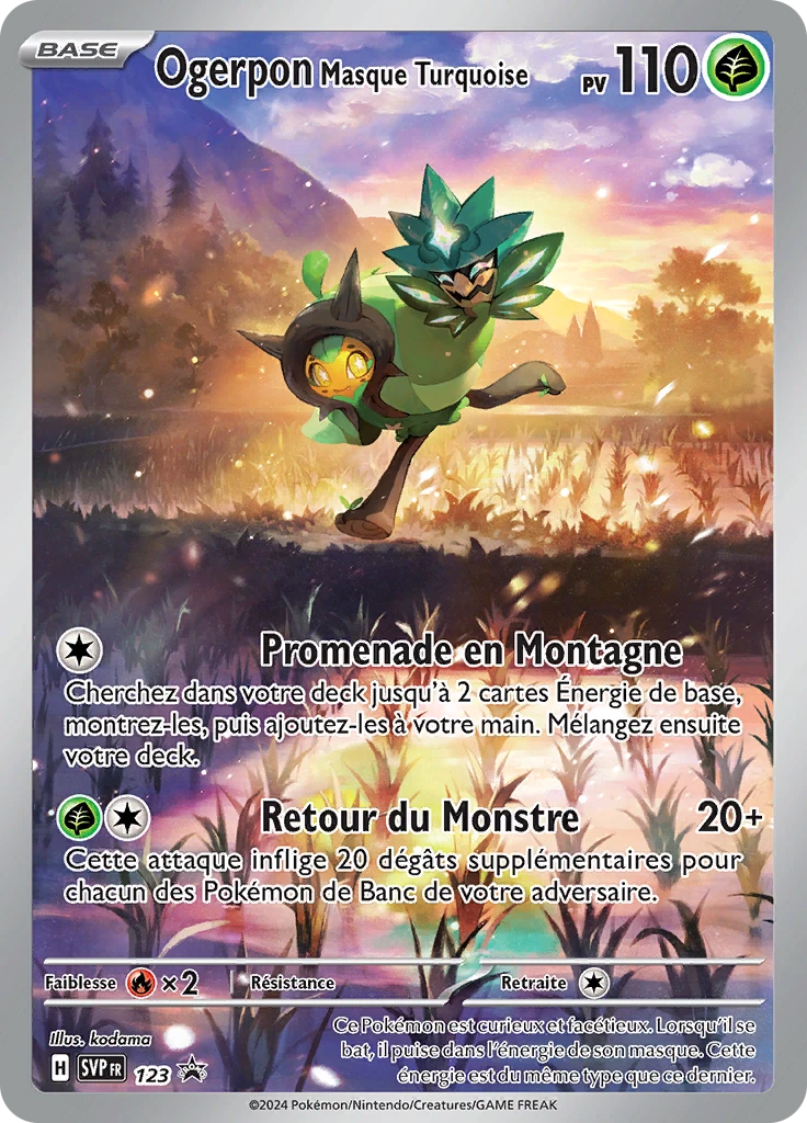 Carte Pokémon Ogerpon Masque Turquoise de l'extension SVP Black Star Promos