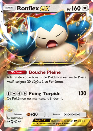 Carte Pokémon Ronflex-ex de l'extension Booster de Luxe ex