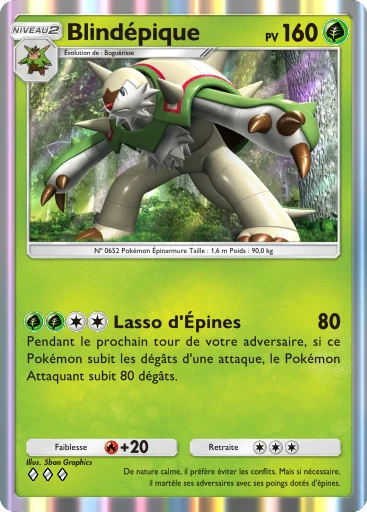 Carte Pokémon Blindépique de l'extension Parade Onirique