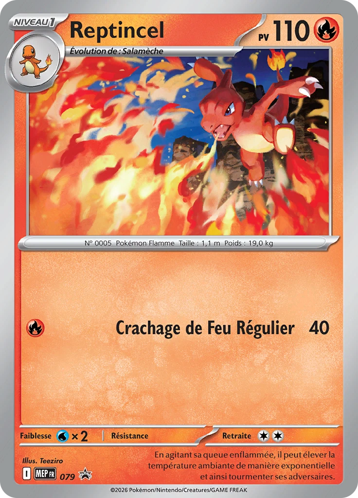 Carte Pokémon Reptincel de l'extension MEP Black Star Promos