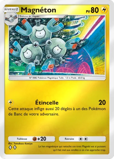 Carte Pokémon Magnéton de l'extension Booster de Luxe Méga