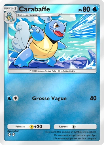 Carte Pokémon Carabaffe de l'extension Booster de Luxe ex