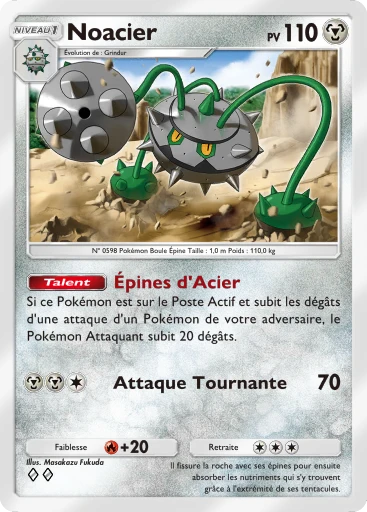 Carte Pokémon Noacier de l'extension Crise Interdimensionnelle