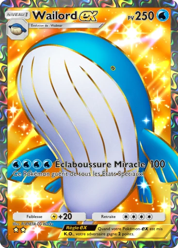 Carte Pokémon Wailord-ex de l'extension Domination Céleste