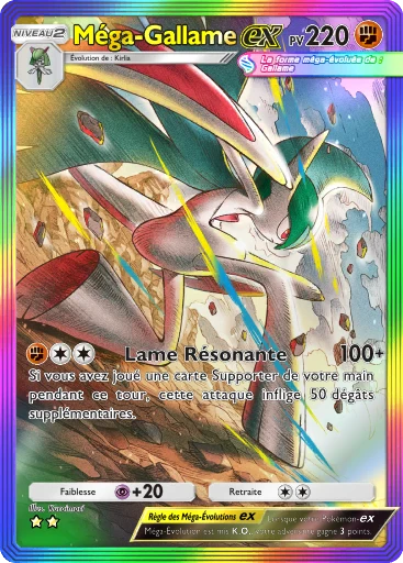 Carte Pokémon Méga-Gallame-ex de l'extension Domination Céleste