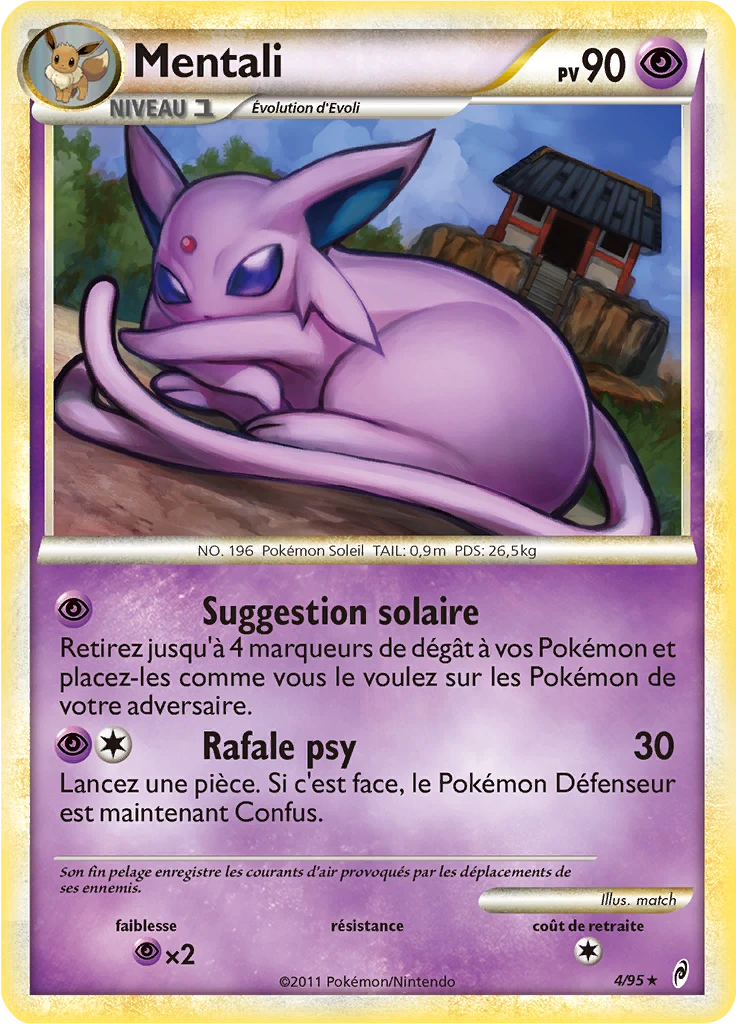 Carte Pokémon Mentali de l'extension L'appel des Légendes