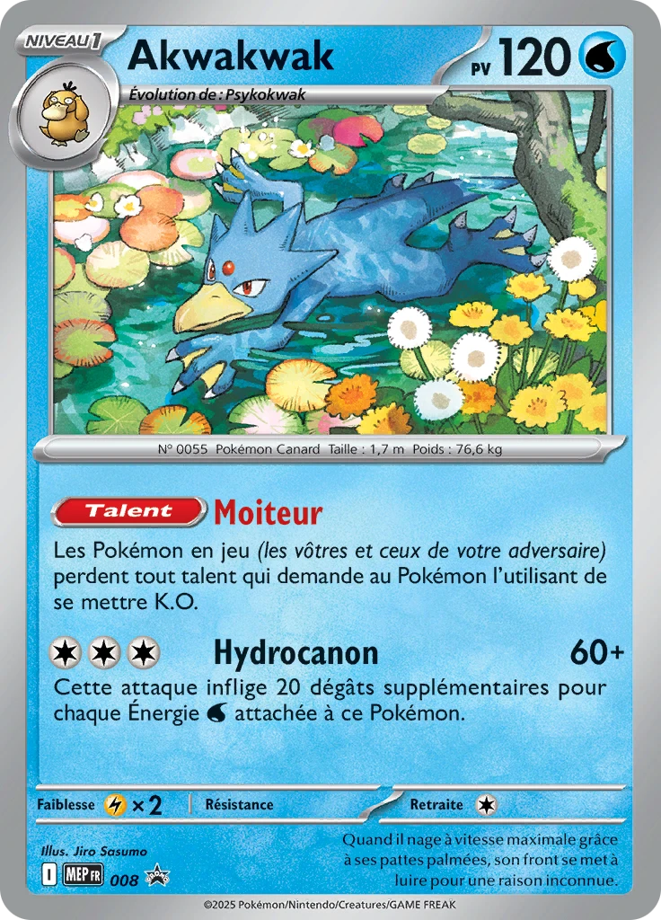 Carte Pokémon Akwakwak de l'extension MEP Black Star Promos
