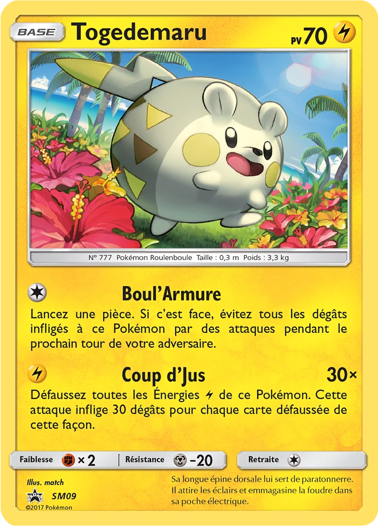 Carte Pokémon Togedemaru de l'extension Promo SM