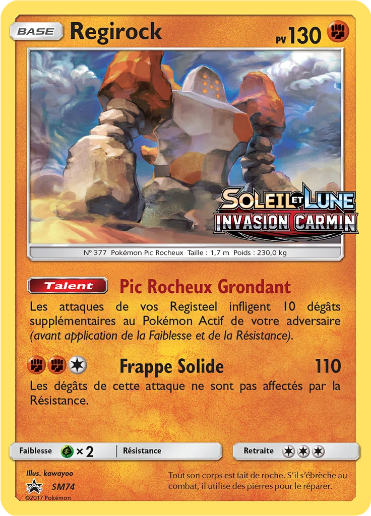 Carte Pokémon Regirock de l'extension Promo SM