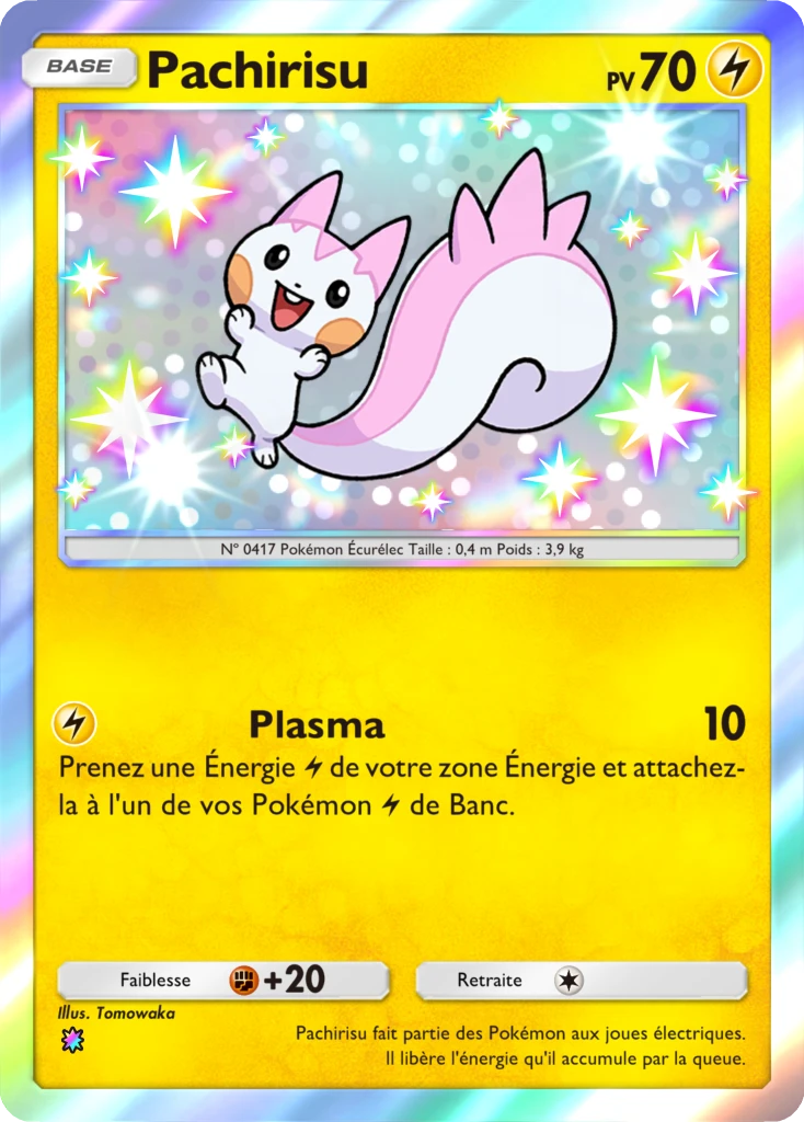 Carte Pokémon Pachirisu de l'extension Réjouissances Rayonnantes