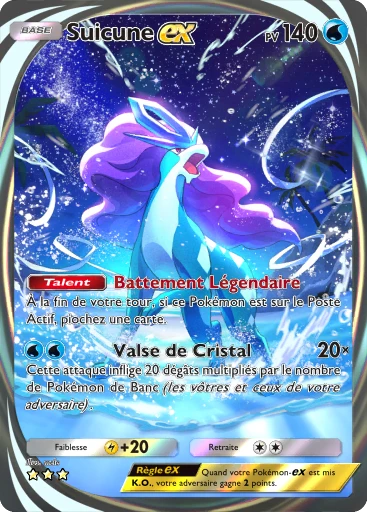 Carte Pokémon Suicune-ex de l'extension Source Secrète