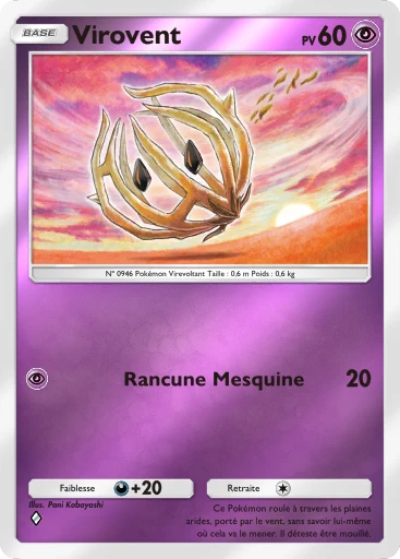 Carte Pokémon Virovent de l'extension Booster de Luxe Méga