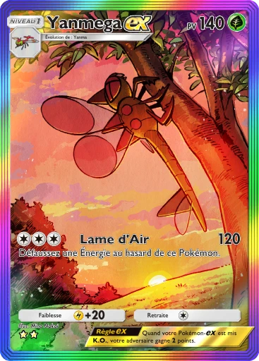 Carte Pokémon Yanmega-ex de l'extension Choc Spatio-Temporel