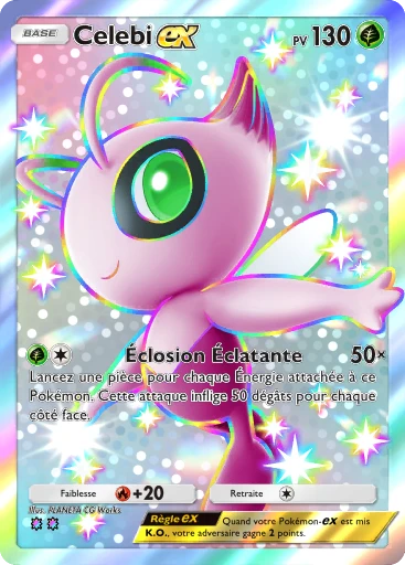 Carte Pokémon Celebi-ex de l'extension Crise Interdimensionnelle