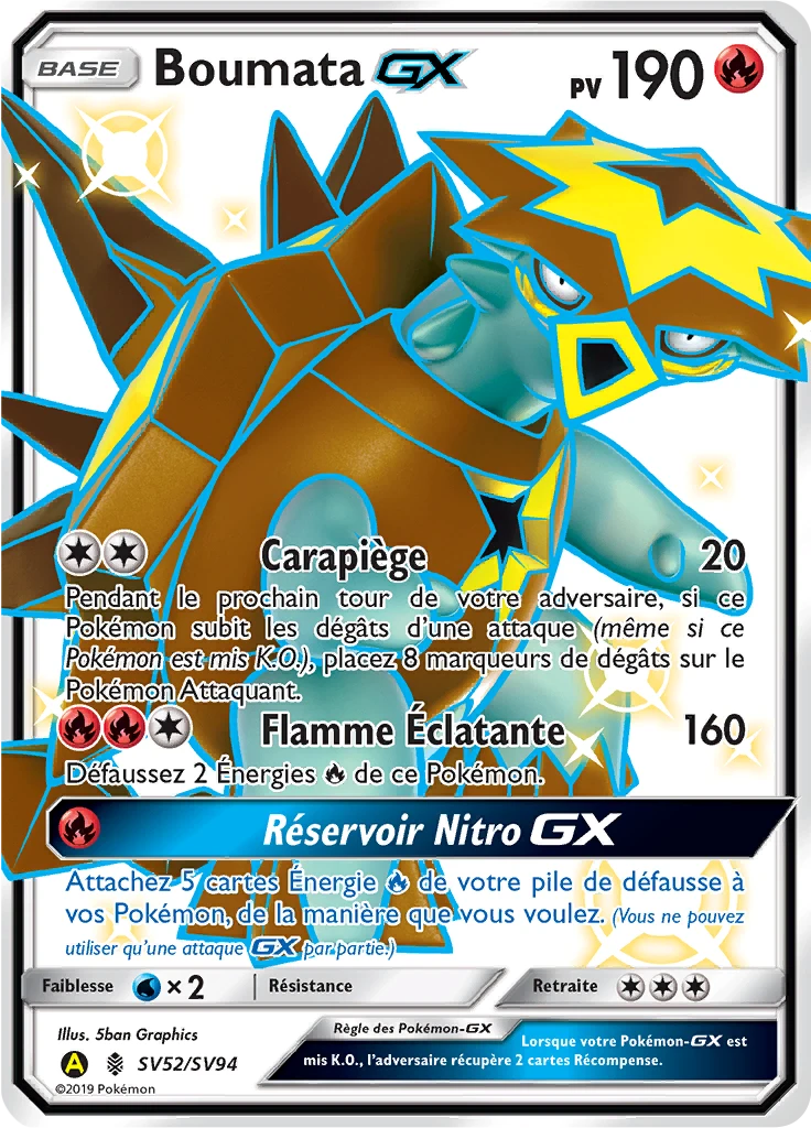 Carte Pokémon Boumata-GX de l'extension Destinées Occultes