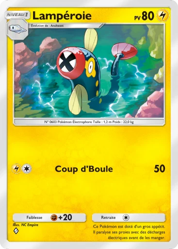 Carte Pokémon Lampéroie de l'extension Domination Céleste