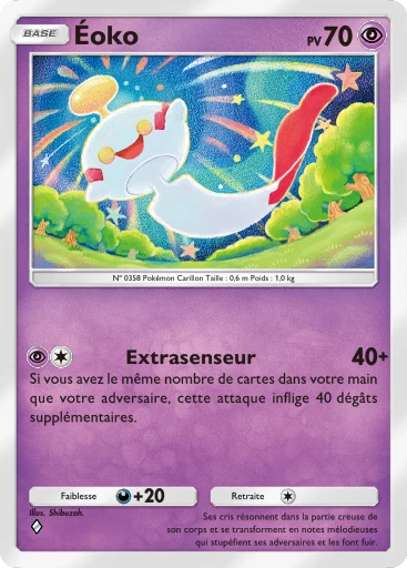 Carte Pokémon Éoko de l'extension Domination Céleste