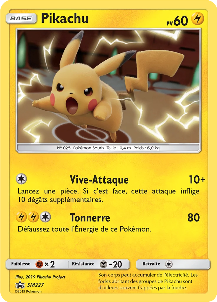 Carte Pokémon Pikachu de l'extension Promo SM
