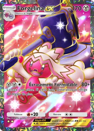 Carte Pokémon Forgelina-ex de l'extension Réjouissances Rayonnantes