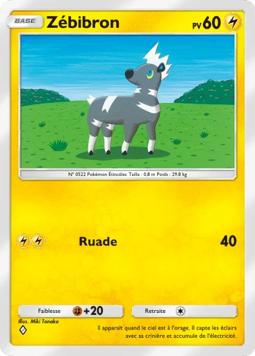 Carte Pokémon Zébibron de l'extension Crise Interdimensionnelle