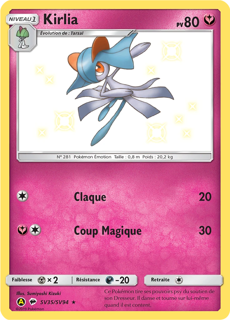 Carte Pokémon Kirlia de l'extension Destinées Occultes