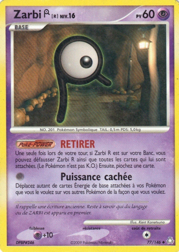 Carte Pokémon Zarbi R de l'extension Éveil des Légendes