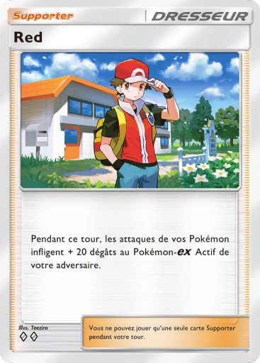 Carte Pokémon Red de l'extension Booster de Luxe ex