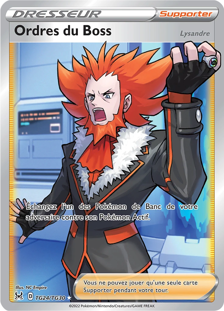 Carte Pokémon Ordres du Boss de l'extension Origine Perdue