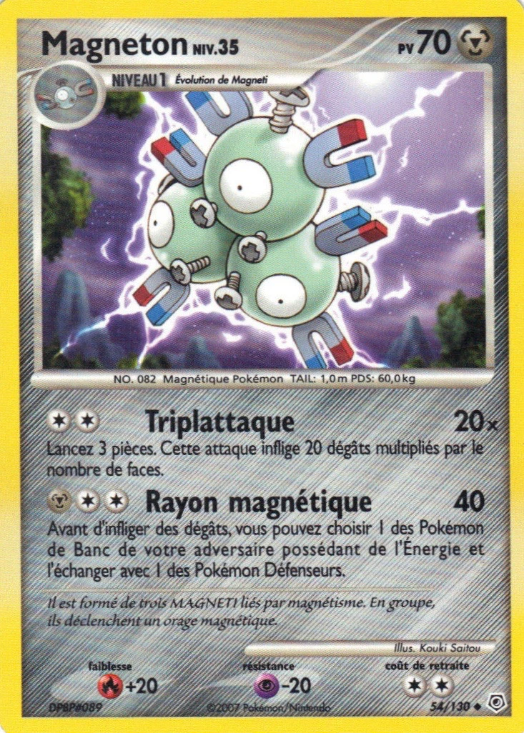 Carte Pokémon Magnéton de l'extension Diamant & Perle