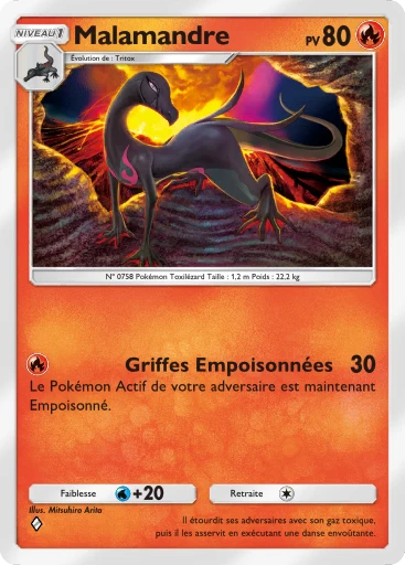 Carte Pokémon Malamandre de l'extension L'Île Fabuleuse